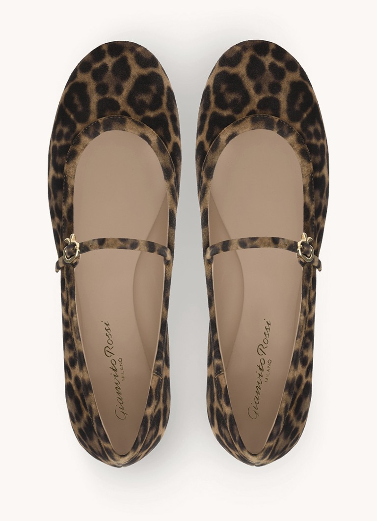 Gianvito Rossi Balerina Carla din piele intoarsa