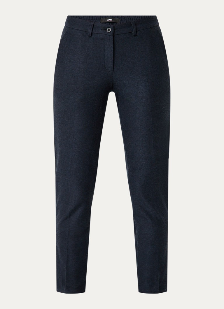 BRAX Maron high waist slim fit cropped trousers with side pockets