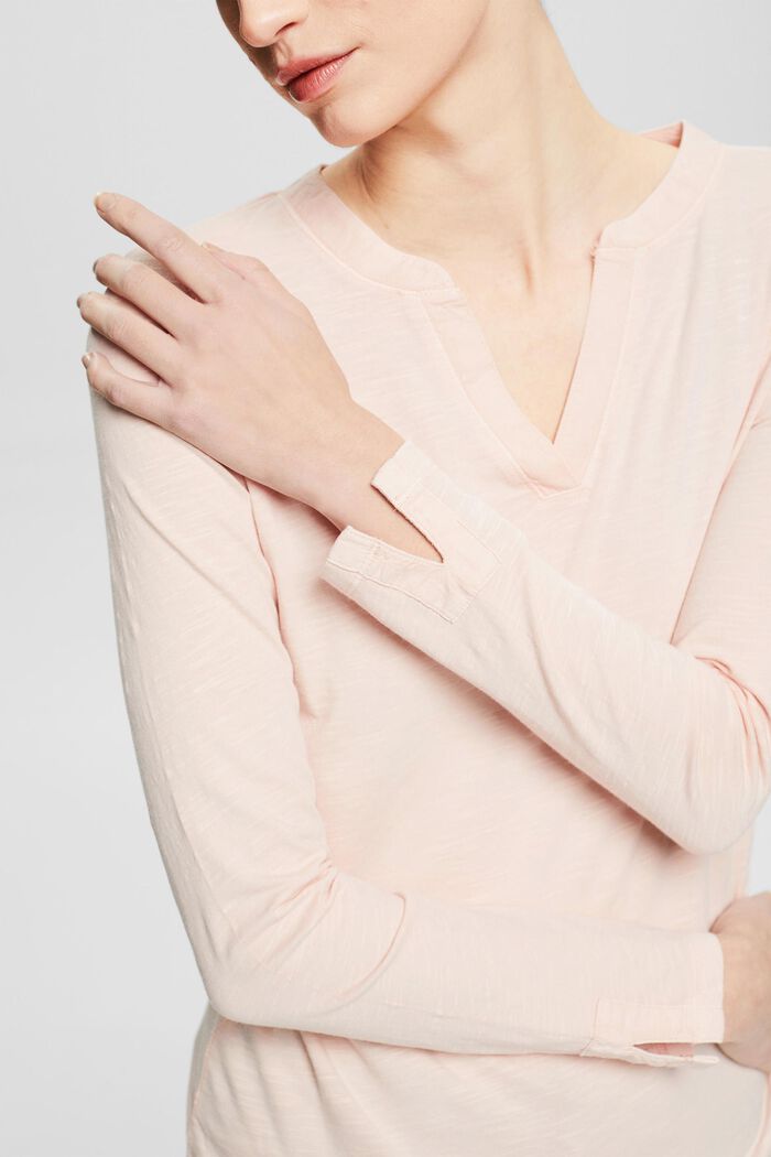 Longsleeve mit Kelchausschnitt, Bio-Baumwolle