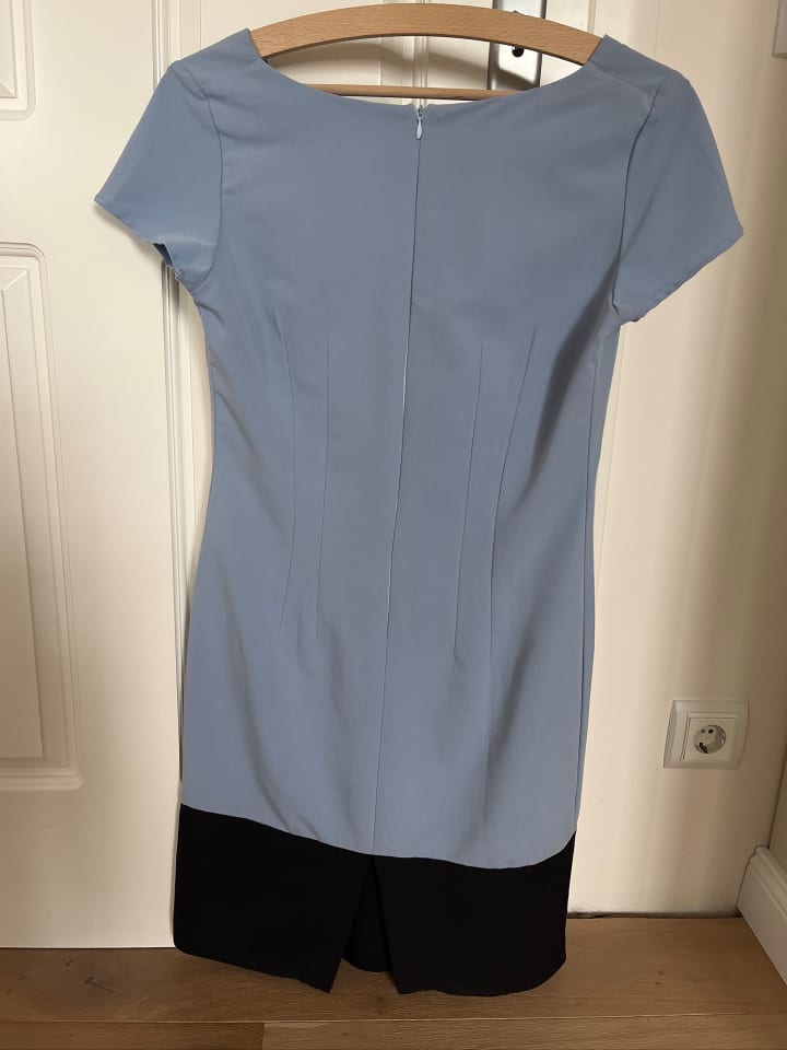 Awama Kleid in Hellblau/ Schwarz günstig kaufen S