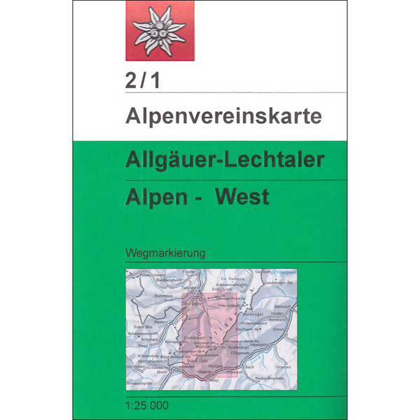 DAV 2/1 ALLGÄUER LECHTALER ALPEN WEST - Wanderkarte