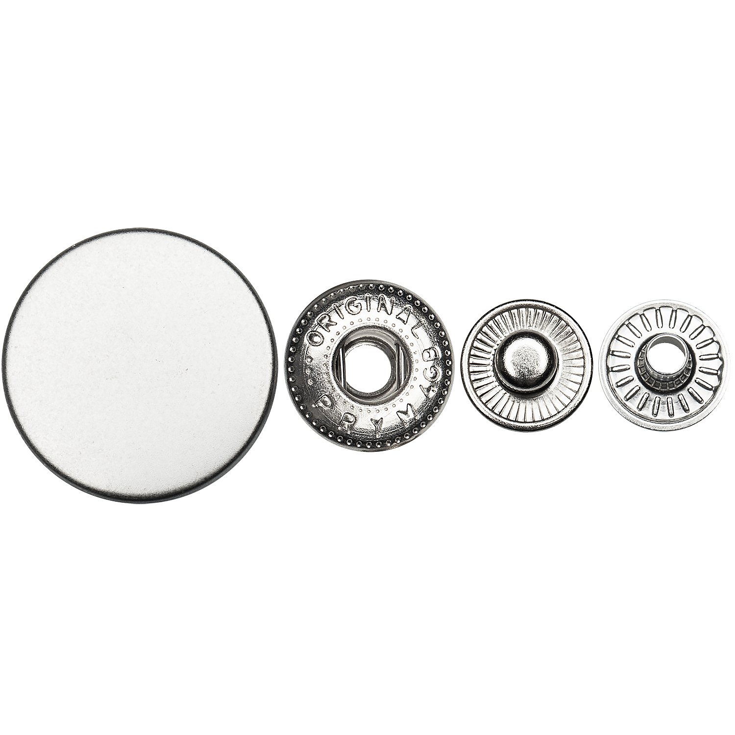 Prym Anorak-Druckknöpfe, matt alteisen, Größe: 20 mm Ø, Inhalt: 6 Stück