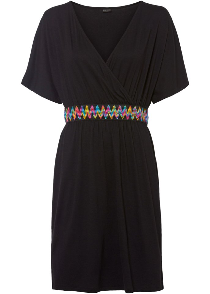 Jerseykleid mit dekorativem Tape