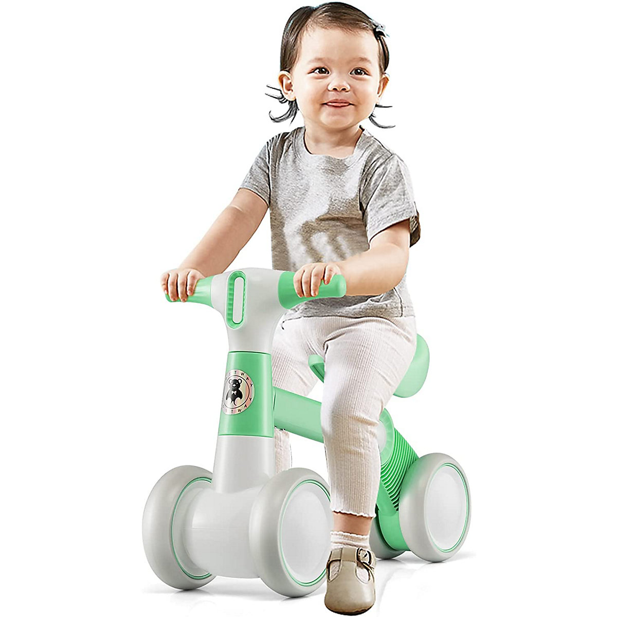 Laufrad ab 1 Jahr Lauflernrad ohne Pedal mit 4 Rädern