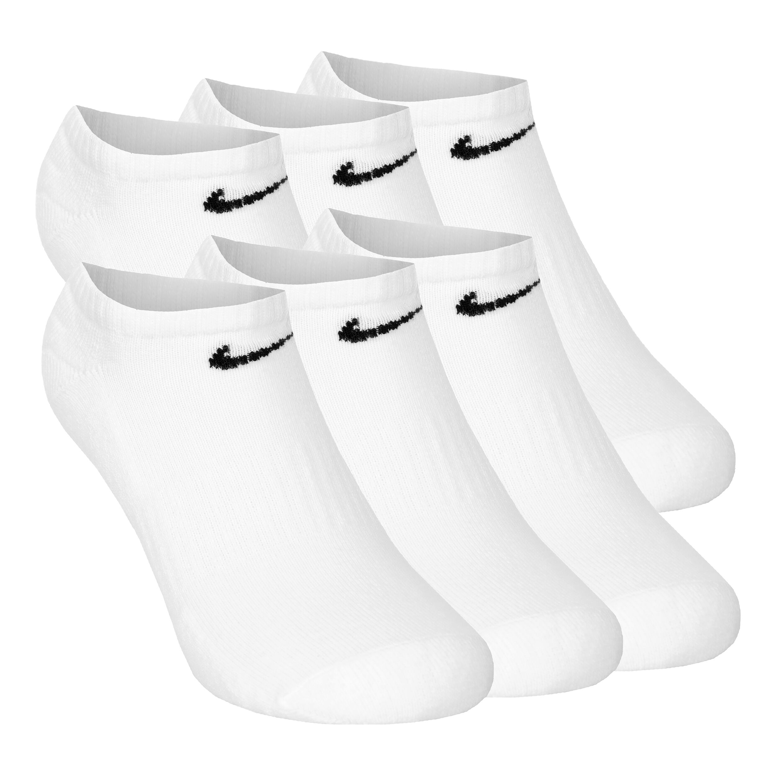 Everyday No-Show Tennissocken 6er Pack - Weiß, Schwarz