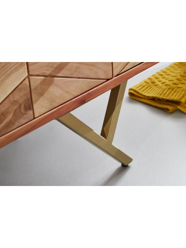 KADIMA DESIGN Sideboard 90x86,5x40 cm Akazie Massivholz / Metall Anrichte, Kommode günstig kaufen onesize