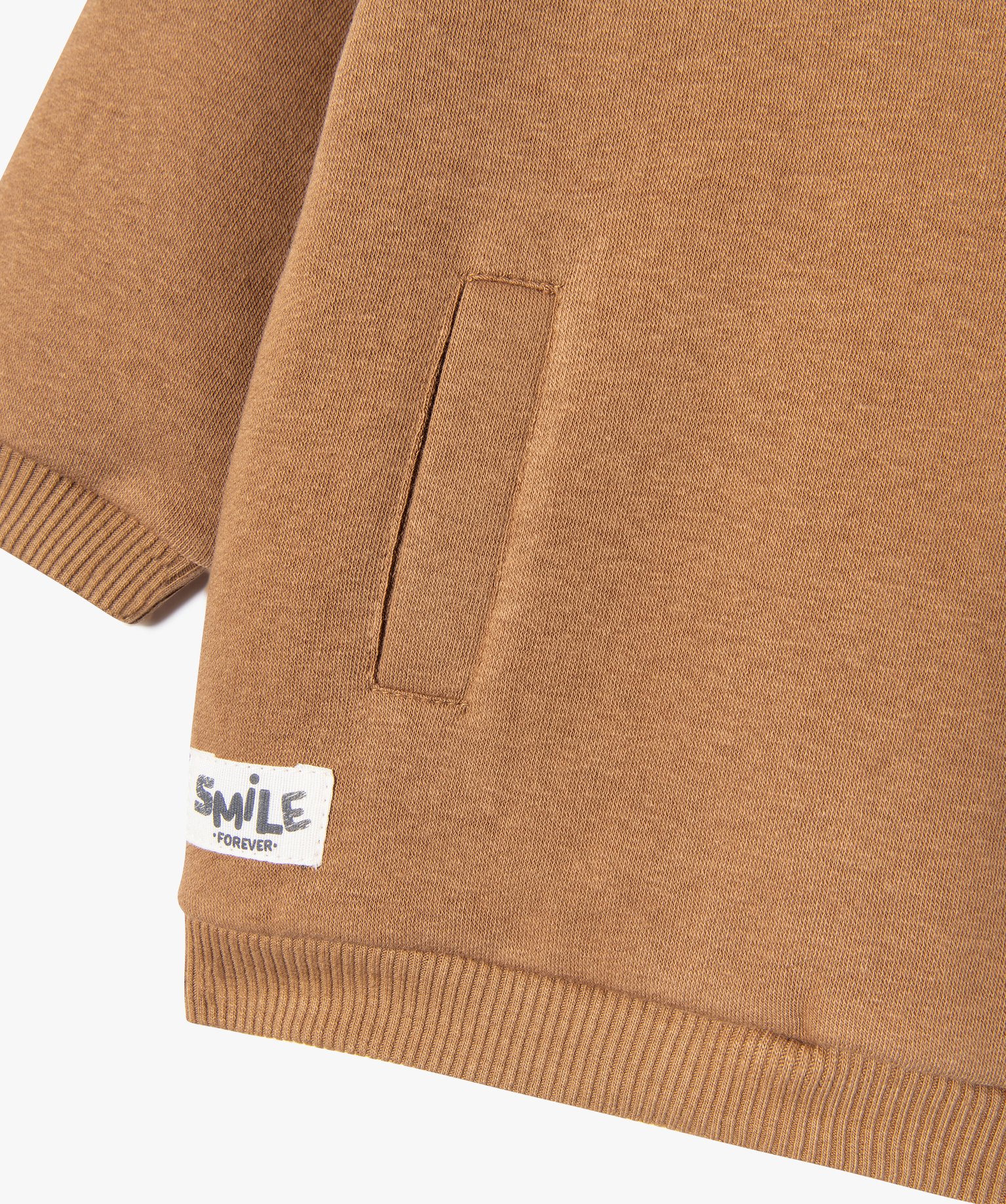Sweat à capuche en molleton doux bébé Garçon marron | GEMO