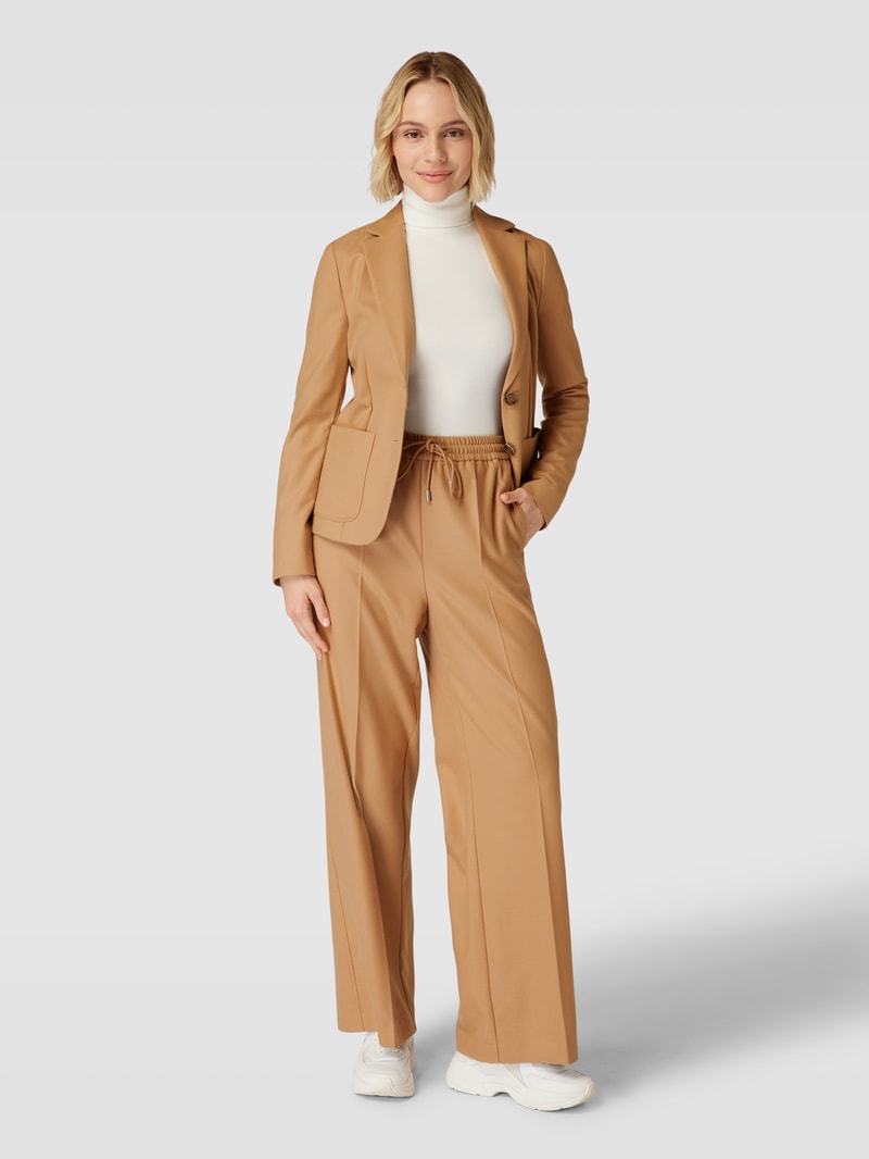Marlenehose mit Bügelfalten Modell 'Tavite' in camel
