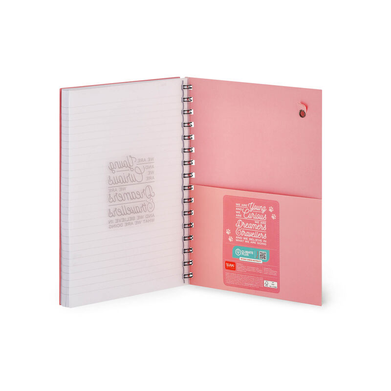 Caderno pautado - Grande - Encadernação em espiral - Formato A5