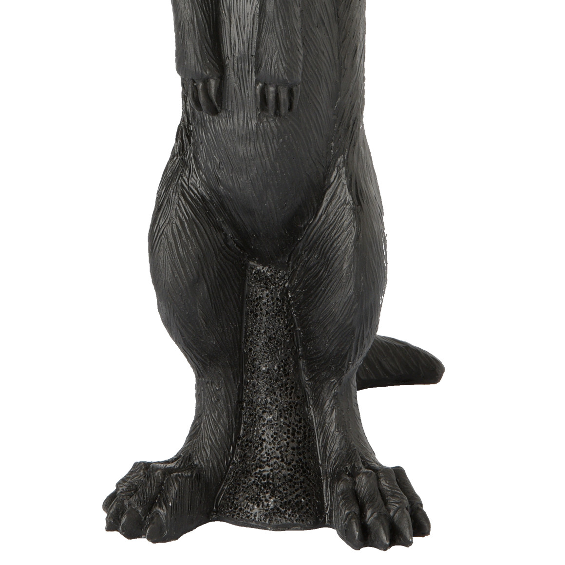 Große Dekofigur Erdmännchen in Schwarz