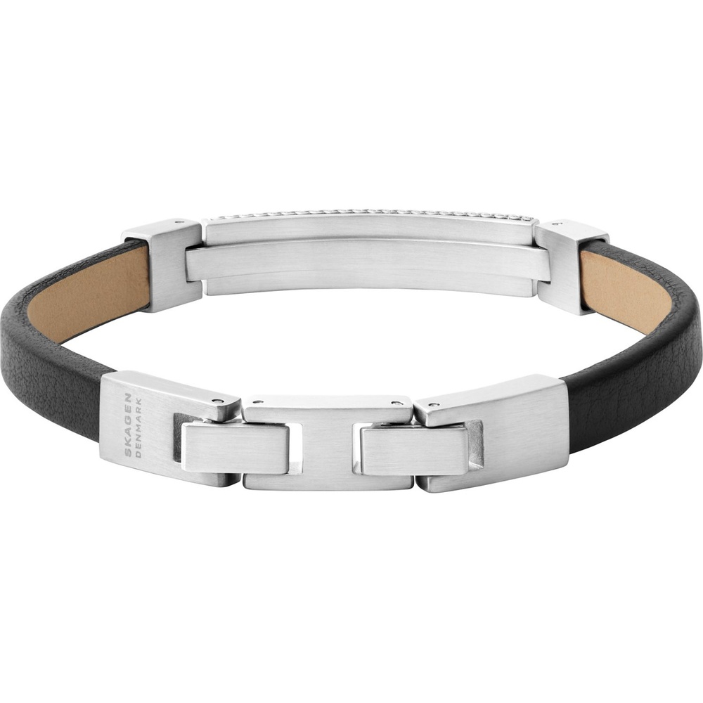 Skagen Bracelet Cuir, Acier inoxydable Bracelet
