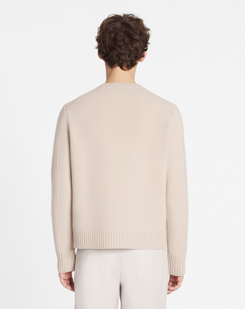 PULL COL ROND EN LAINE ET CACHEMIRE