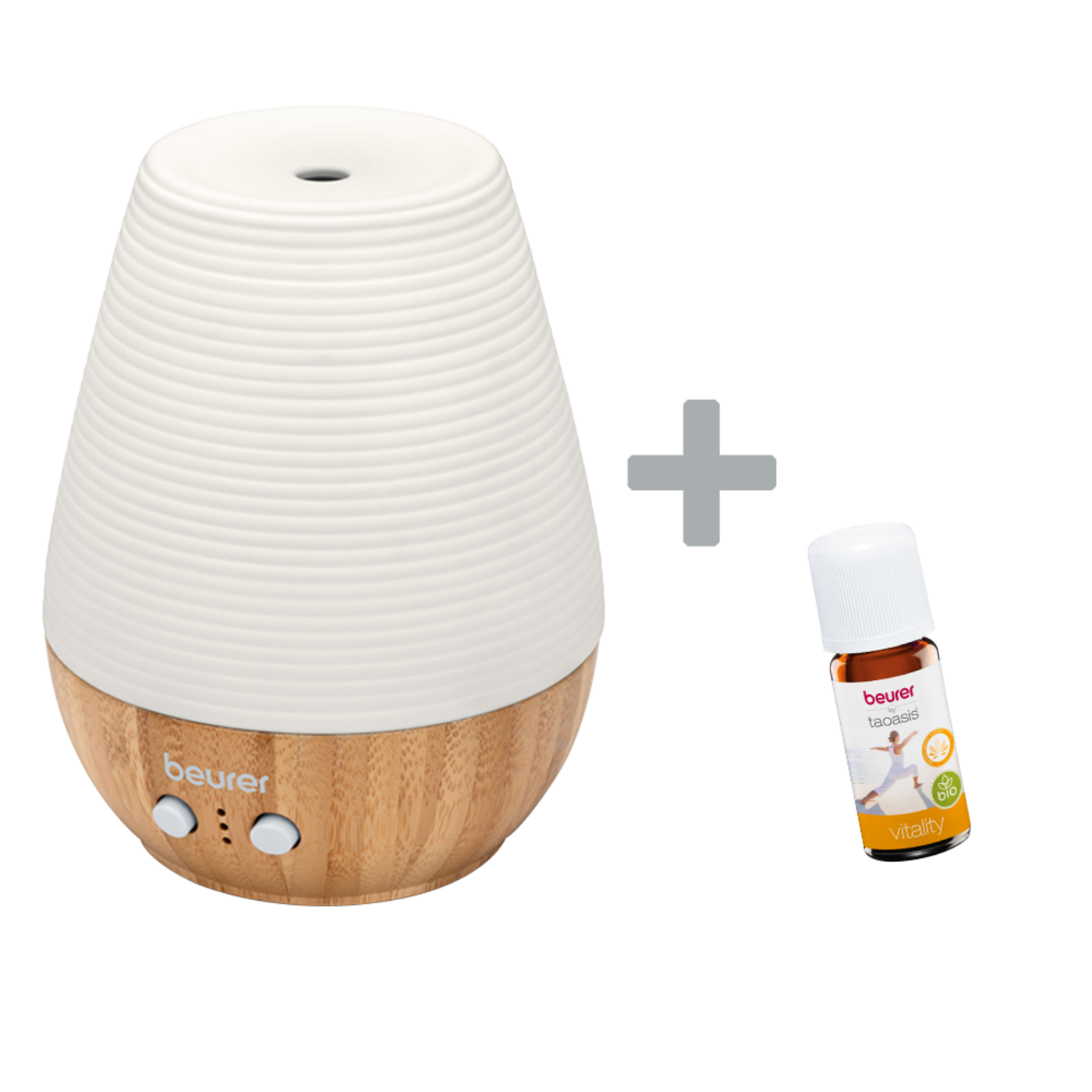 Beurer Aroma Diffuser LA 40 & Wasserlösliches Aromaöl Vitality-Entspannende Düfte auf Knopfdruck