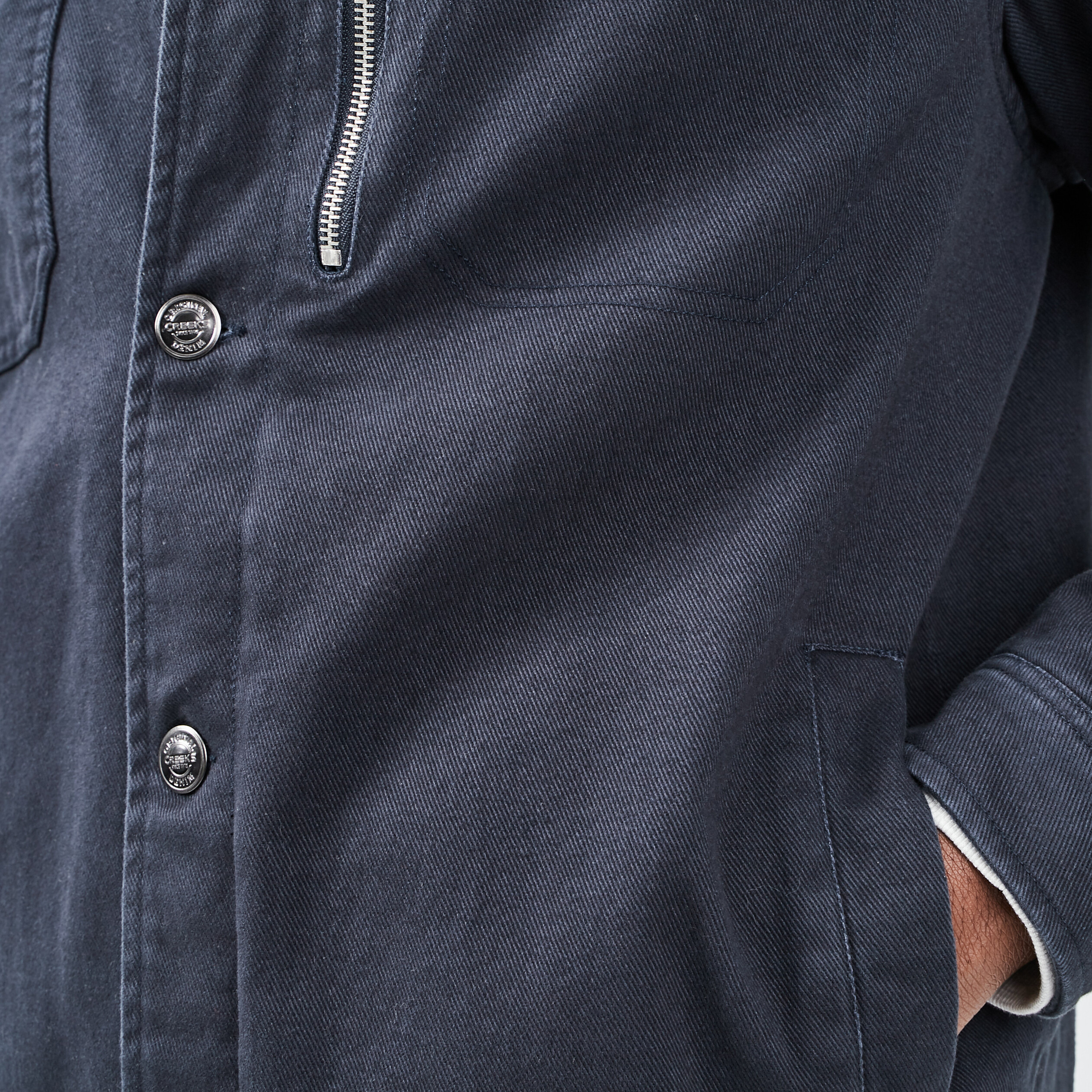 Veste droite boutonnée bleu marine homme | La Halle