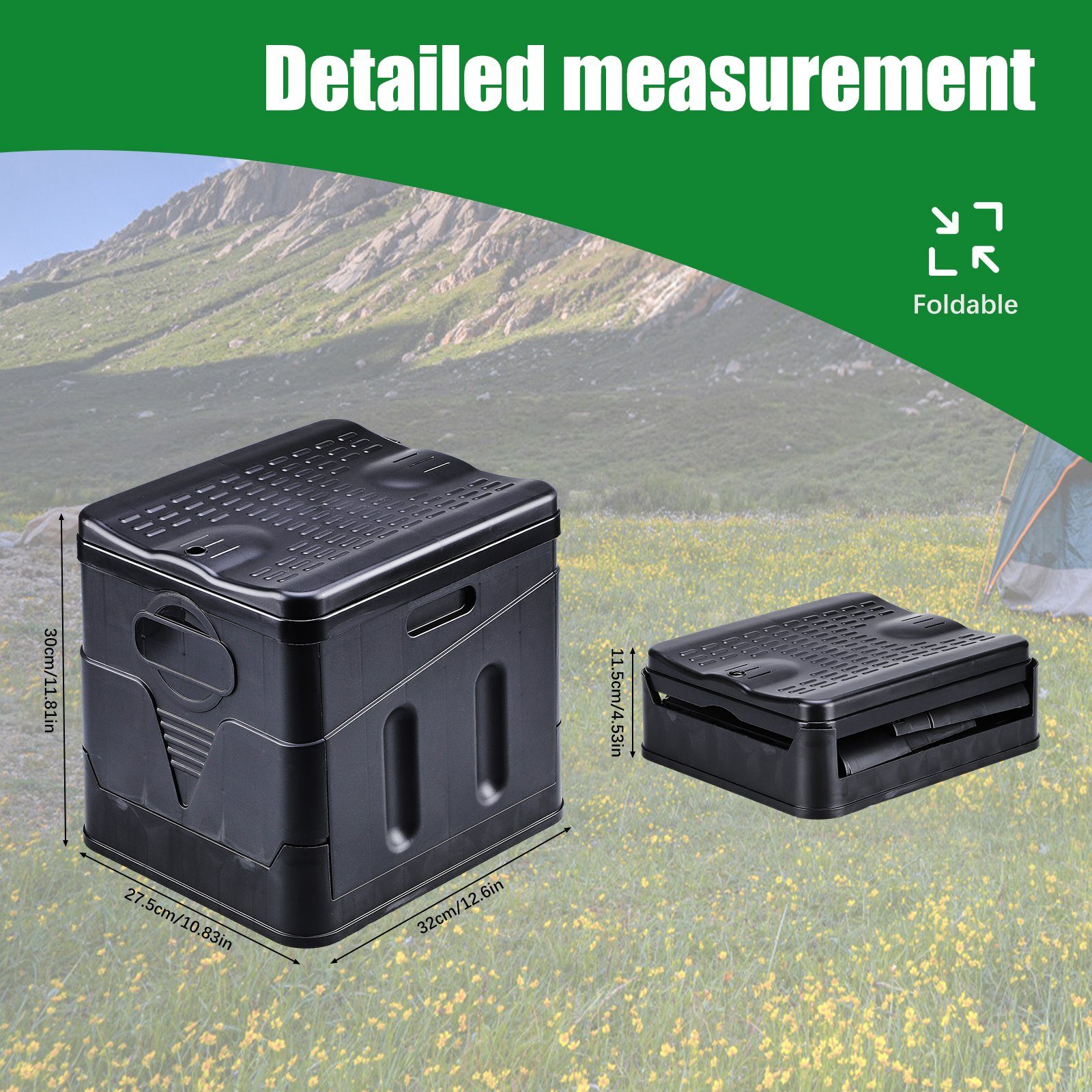 SEEZSSA Campingtoilette Mobile Klapptoilette Mit Reißfest,Flüssigkeitsdicht, Trockentrenntoilette,Einfache Montage,150 KG Belastbarkeit