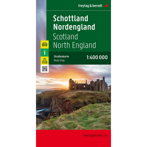 Schottland, Nordengland 1 : 400 000. Autokarte - Straßenkarte