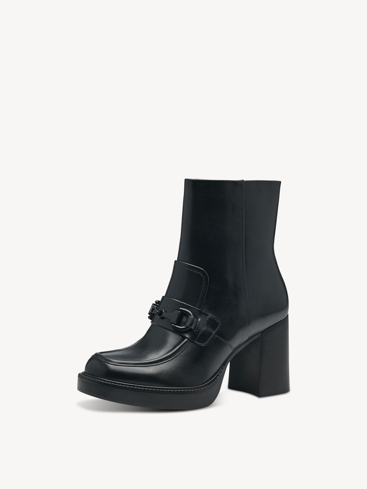 Bottine en cuir - noir