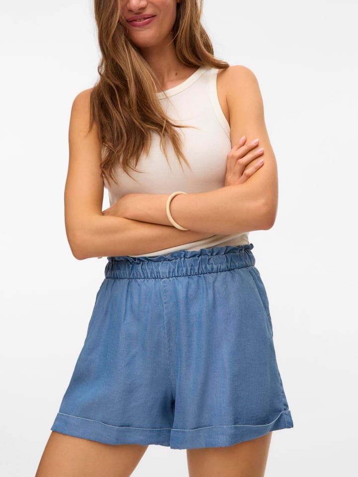 Vero Moda Shorts in Medium Blue Denim günstig kaufen