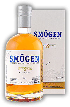 Smögen Swedish Puncheons Single Malt Whisky 8 Years 2013/2021 56% Smögen Swedish Puncheons Single Malt Whisky 8 Years 2013/2021 56%  Alter 13/21 - 0,5	 Liter - Vol 56%
