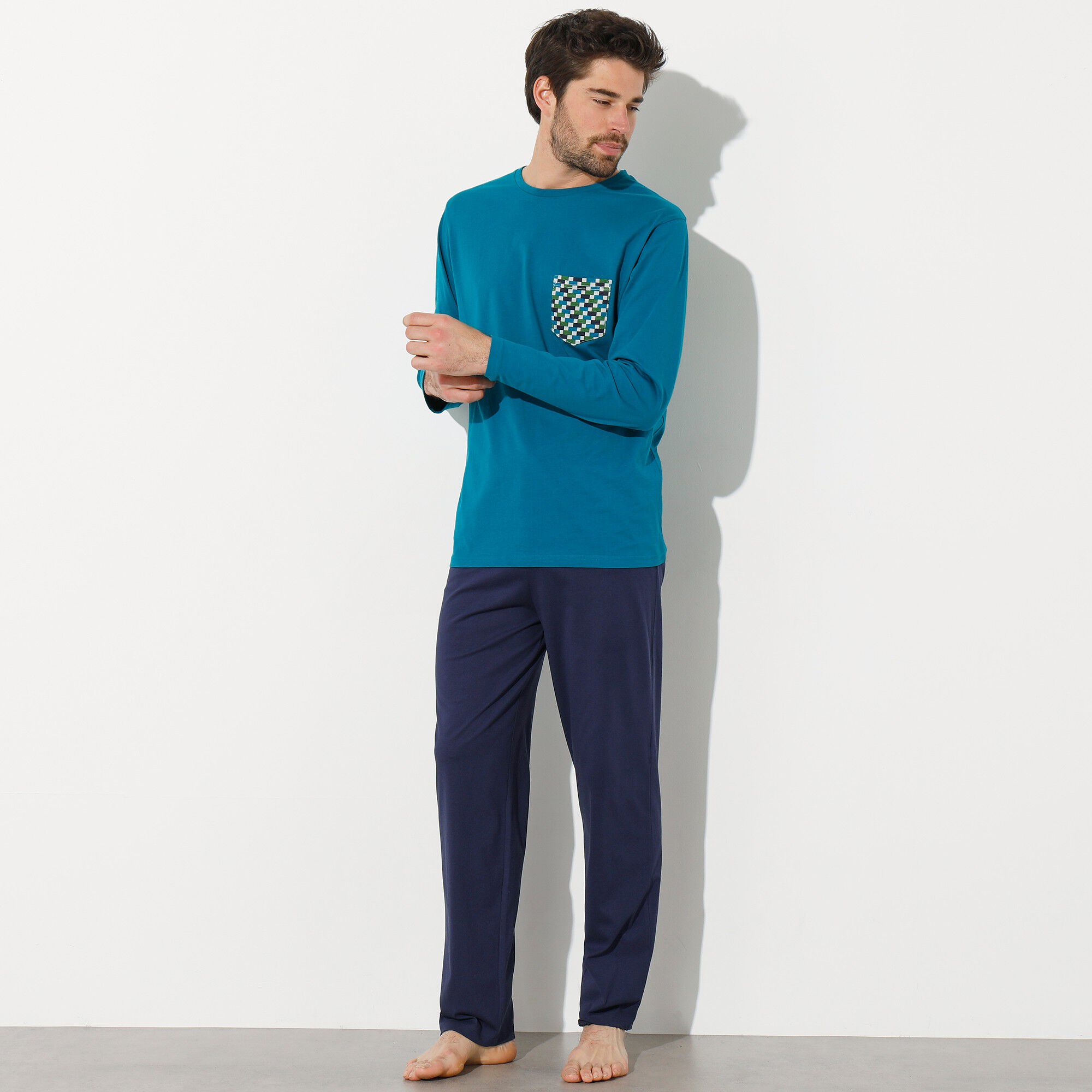 Pantalon pyjama uni marine