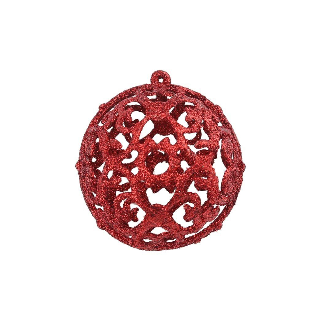 vidaXL Christbaumschmuck 100-tlg. Weihnachtskugel-Set 3/4/6 cm Rot (100-tlg)