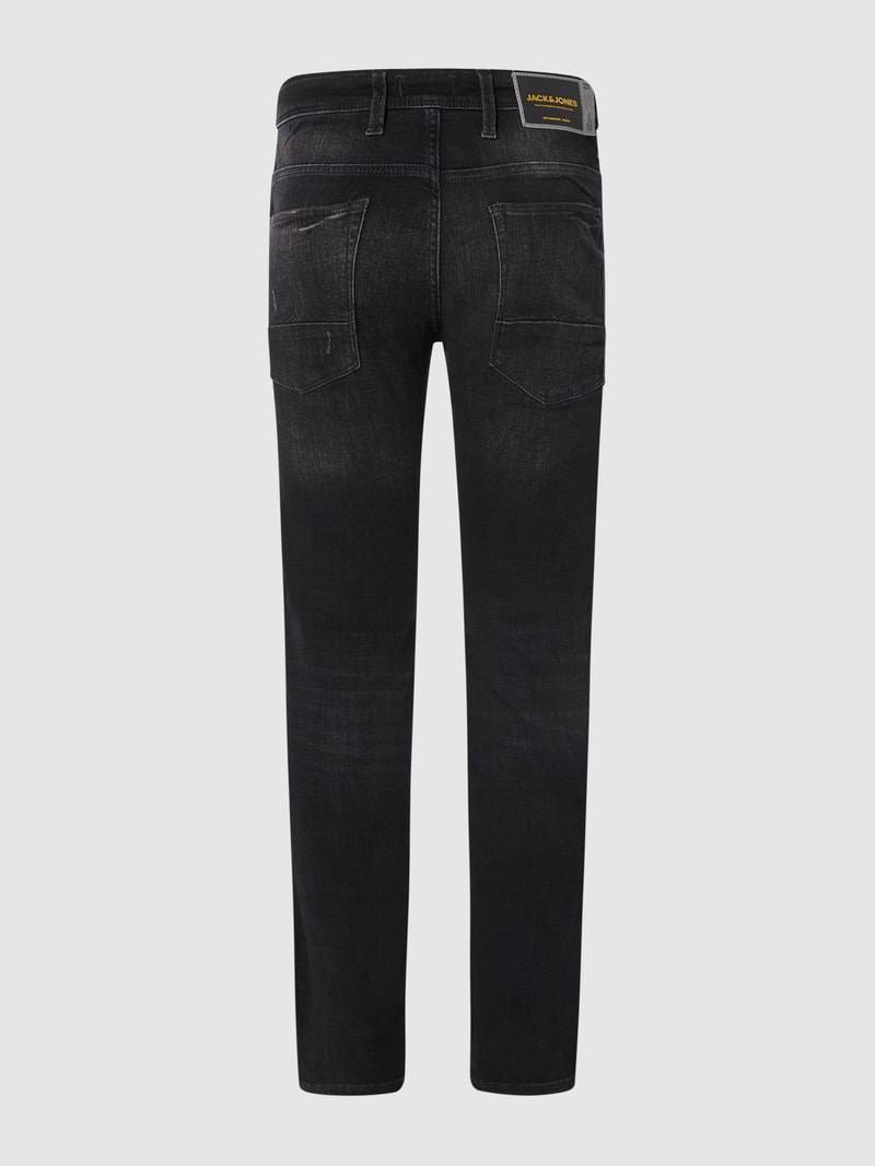 Slim Fit Jeans mit Stretch-Anteil Modell 'Glenn' in schwarz