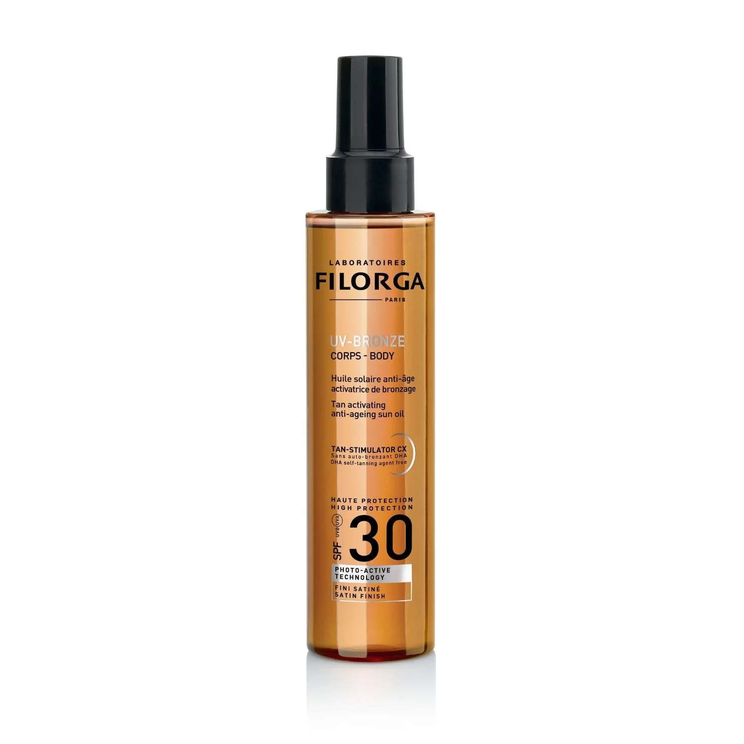 Aceite solar corporal de alta protección UV-Bronze Corps Huile Solaire SPF30