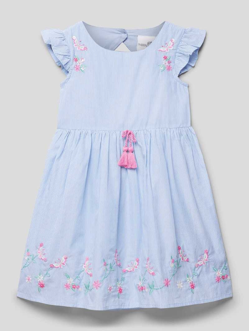 Minikleid mit floralem Muster in bleu