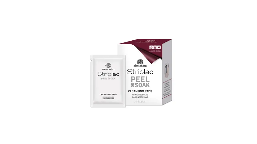 alessandro Striplac Peel or Soak Reinigungstücher Set