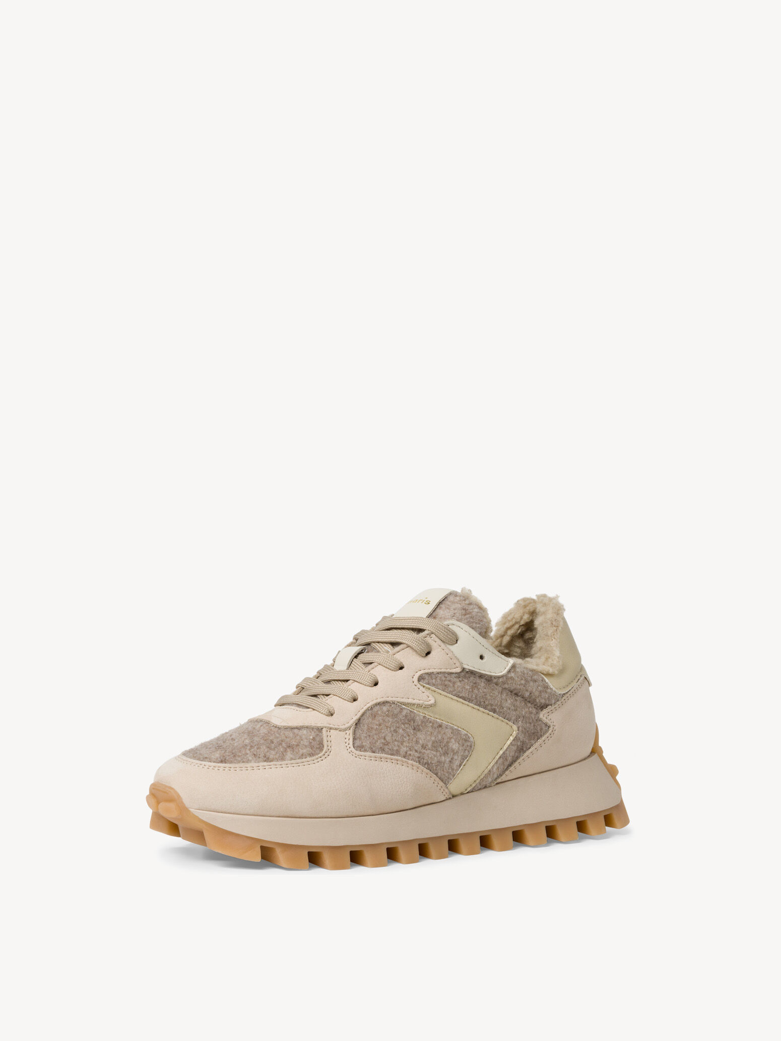 Basket en cuir - beige