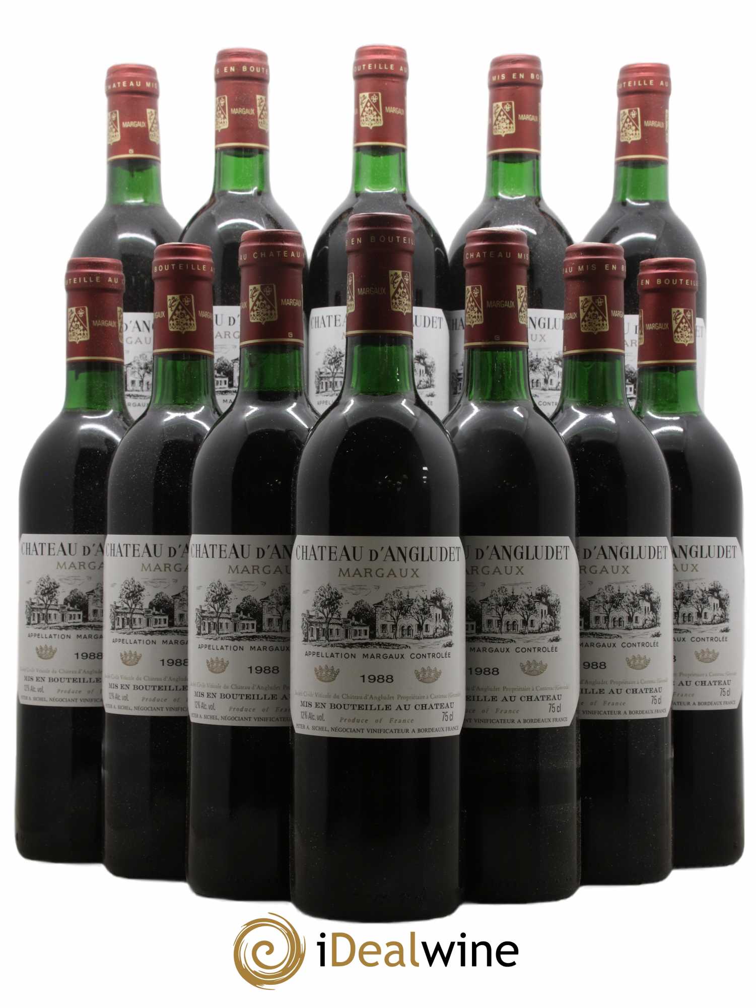 Château d'Angludet Cru Bourgeois  1988 - Lot de 12 Bouteilles