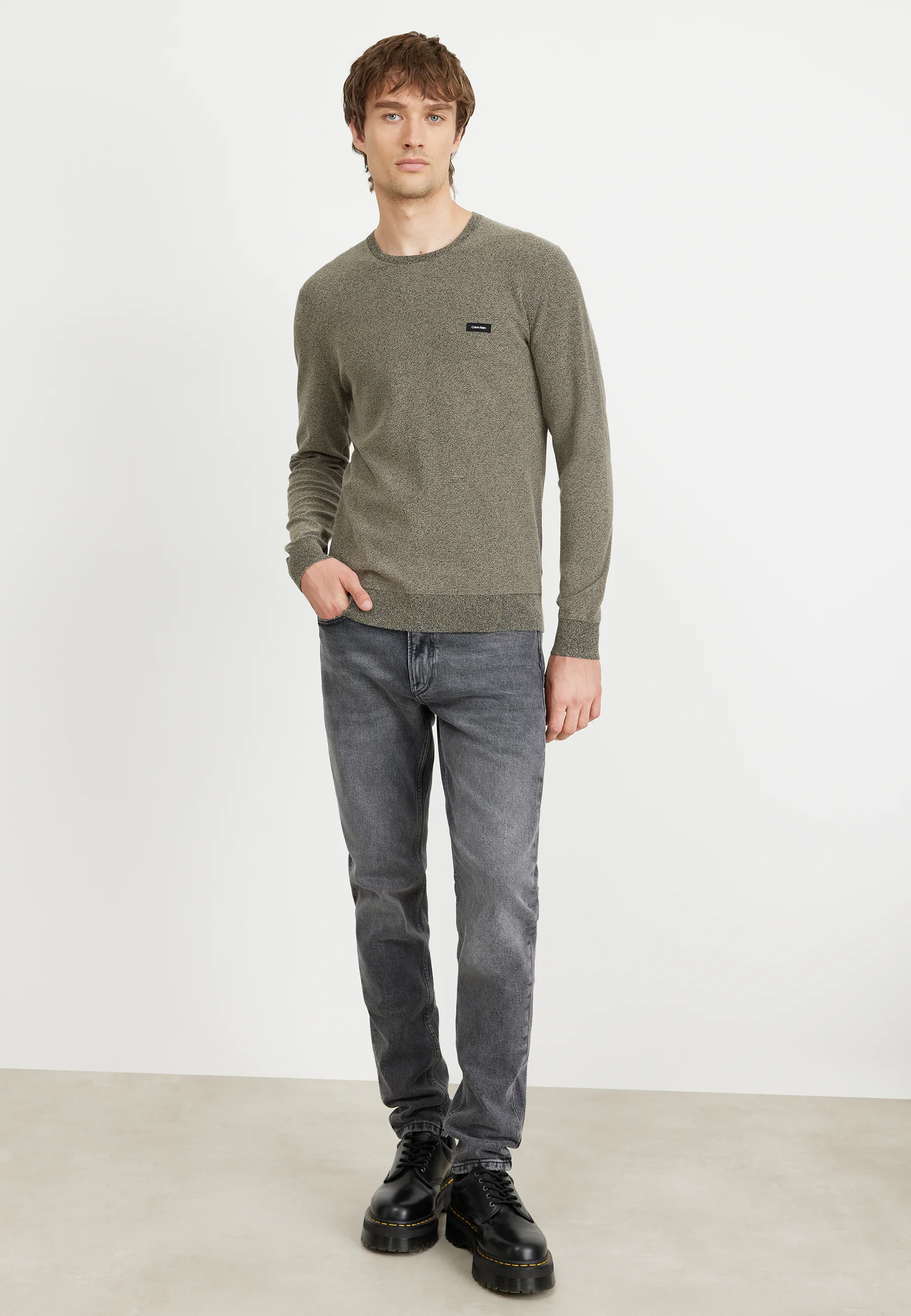 Calvin Klein MOULINE SWEATER - Jersey de punto