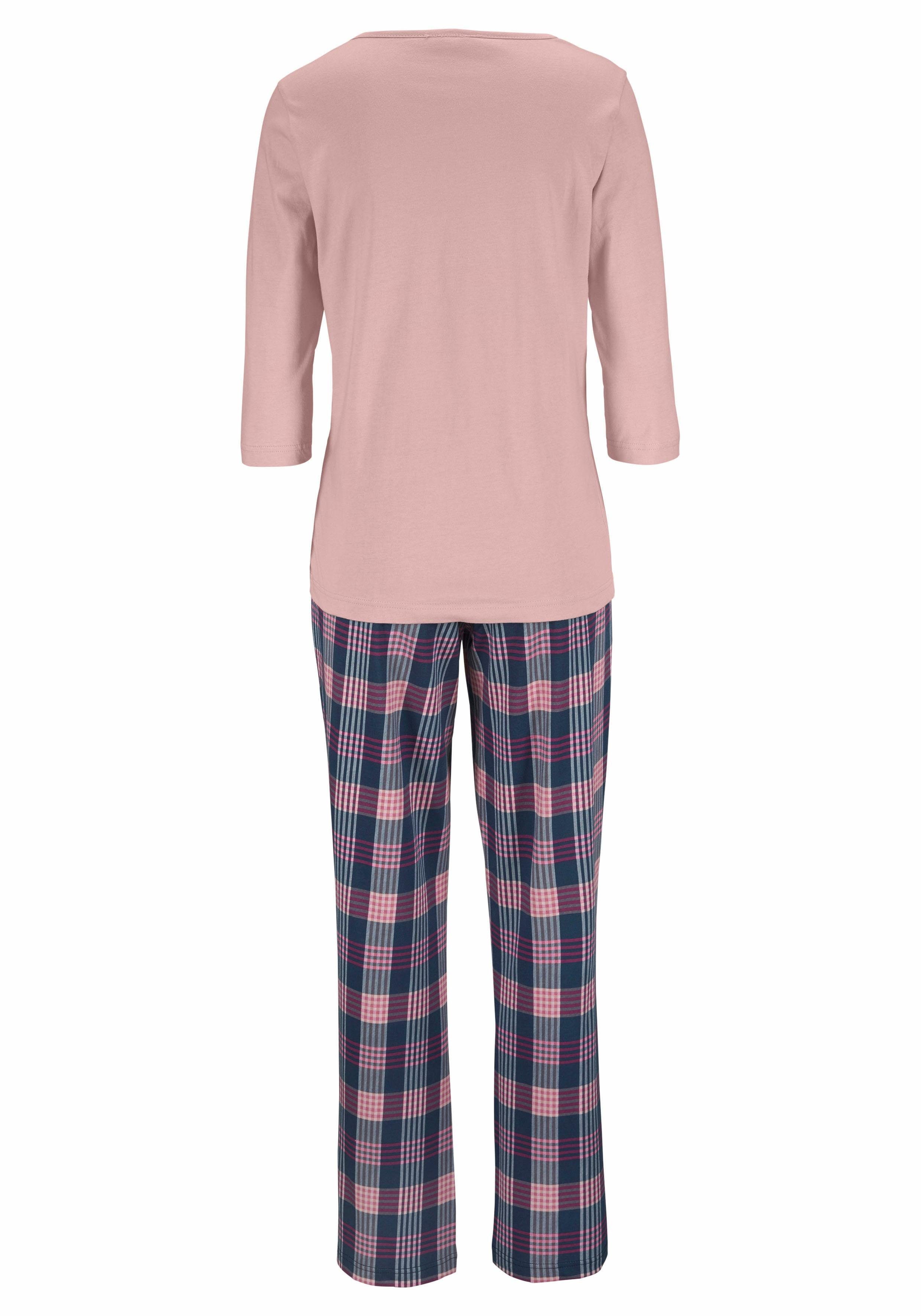 petite fleur Pyjama (4 tlg., 2 Stück) mit karierter Hose