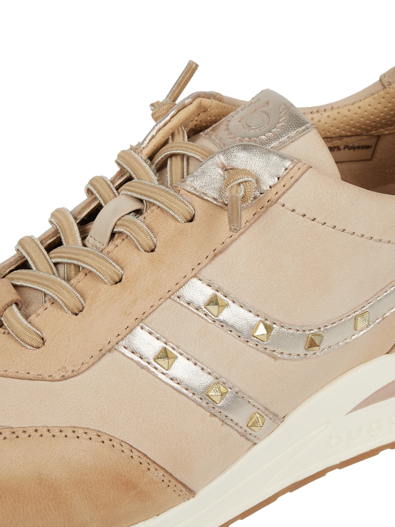Sneaker aus Leder in altrosa