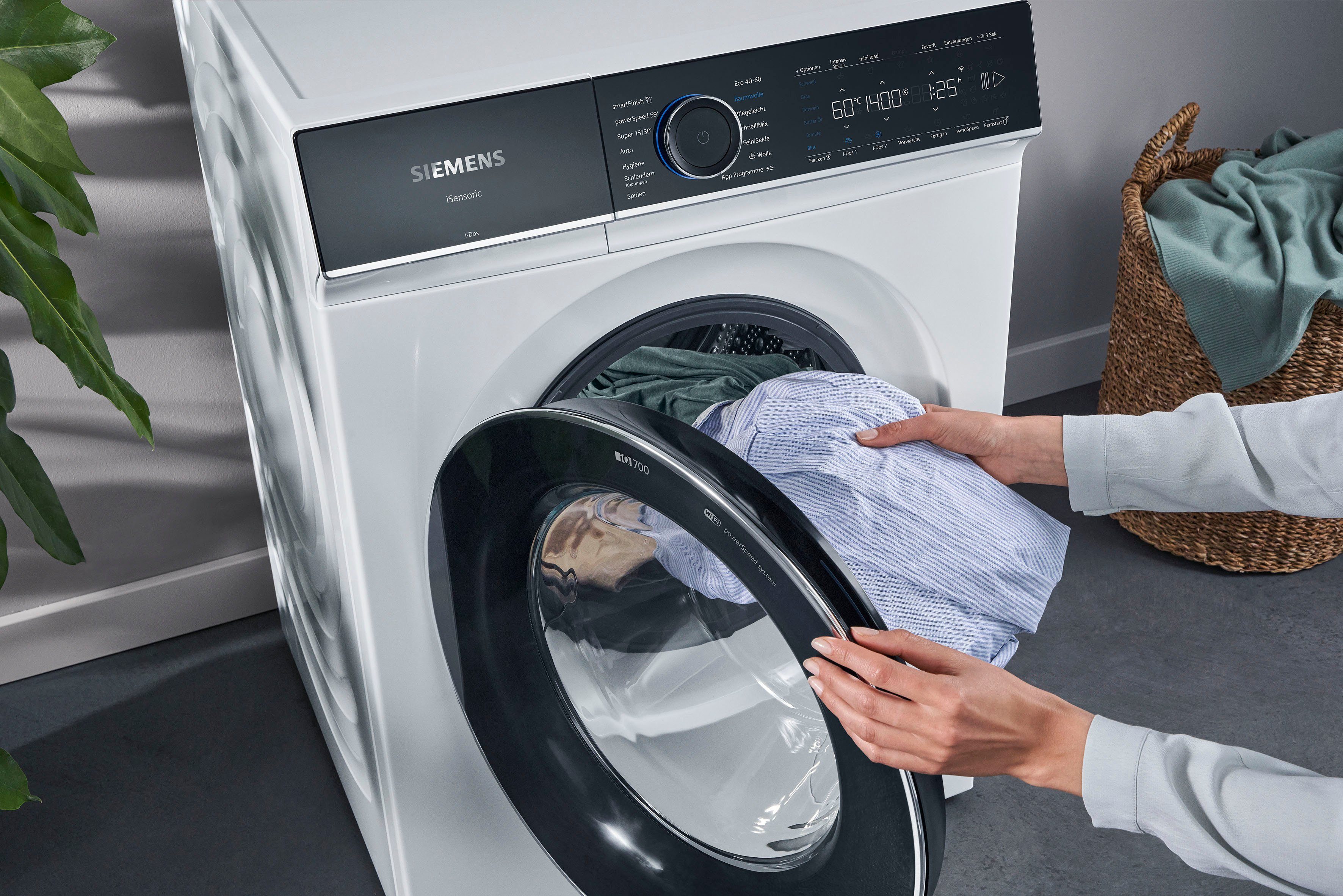 SIEMENS Waschmaschine WG44B2A40, 9 kg, 1400 U/min, i-Dos – dosiert Waschmittel und Wasser in der exakten Menge