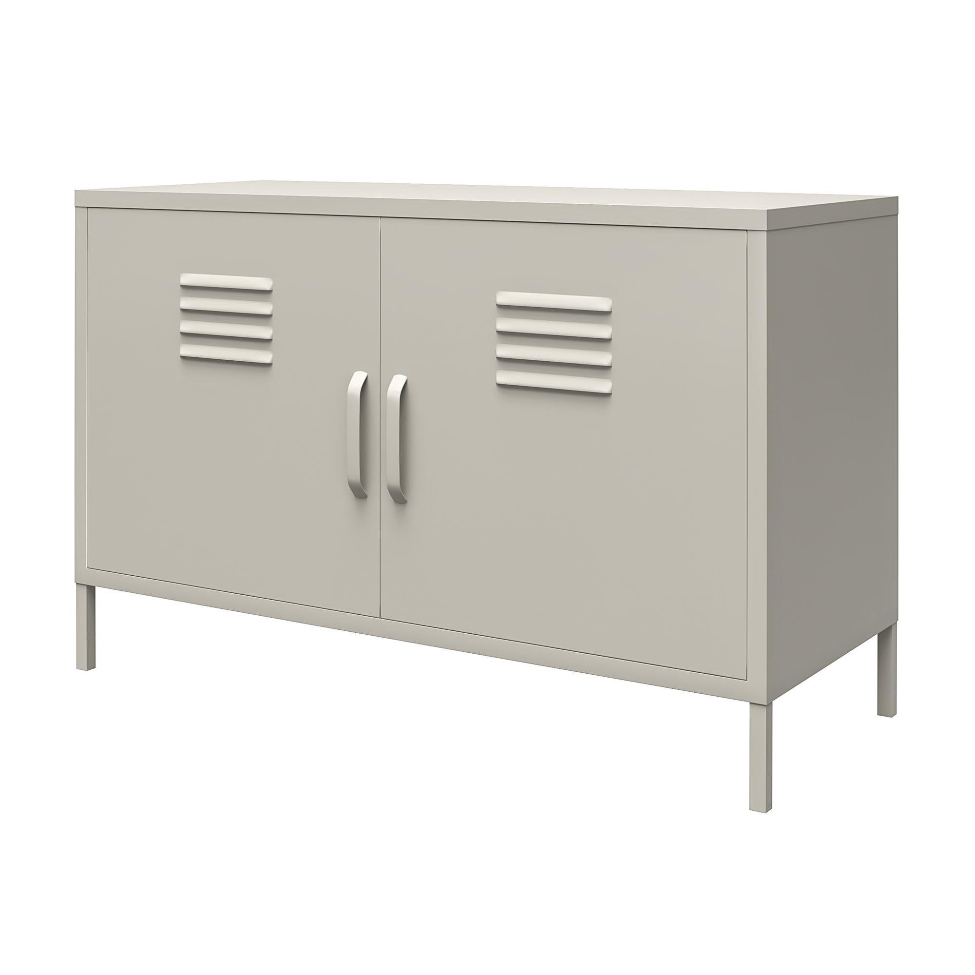 loft24 Sideboard Bradford, Anrichte, Spint Schrank, 2 Türen, Metall, Retro Look, Breite 100 cm