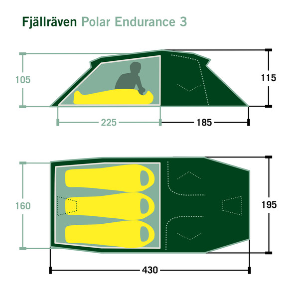 POLAR ENDURANCE 3 - Tunnelzelt