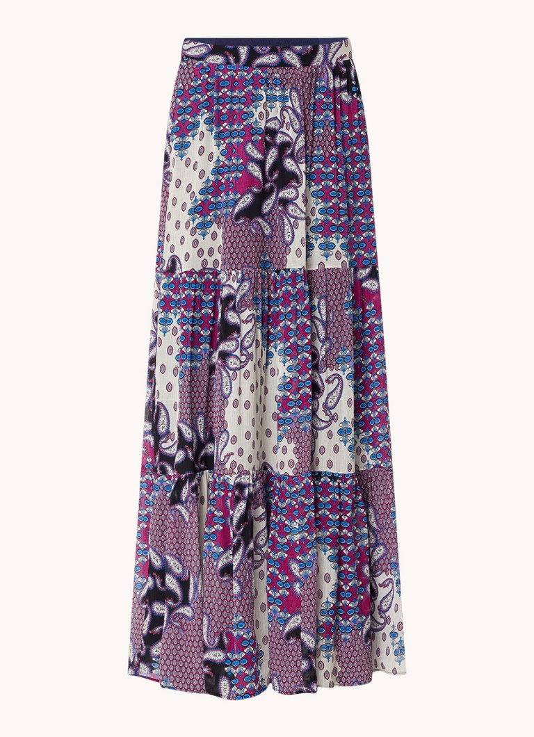 ba&sh  Brooke maxi rok in zijdeblend met paisley dessin