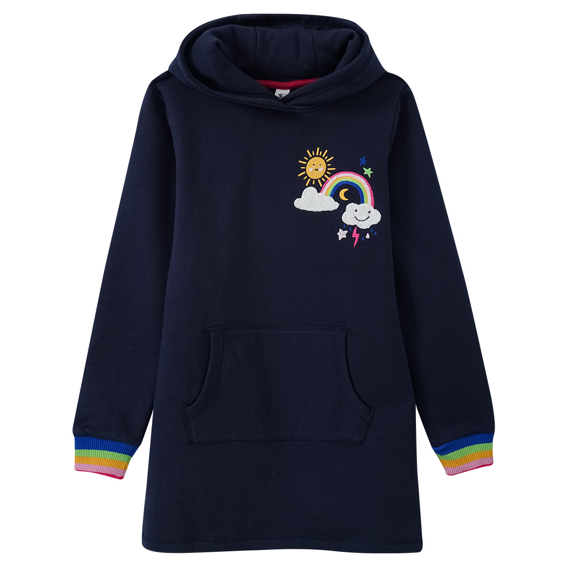Mädchen Sweatkleid mit Stickerei