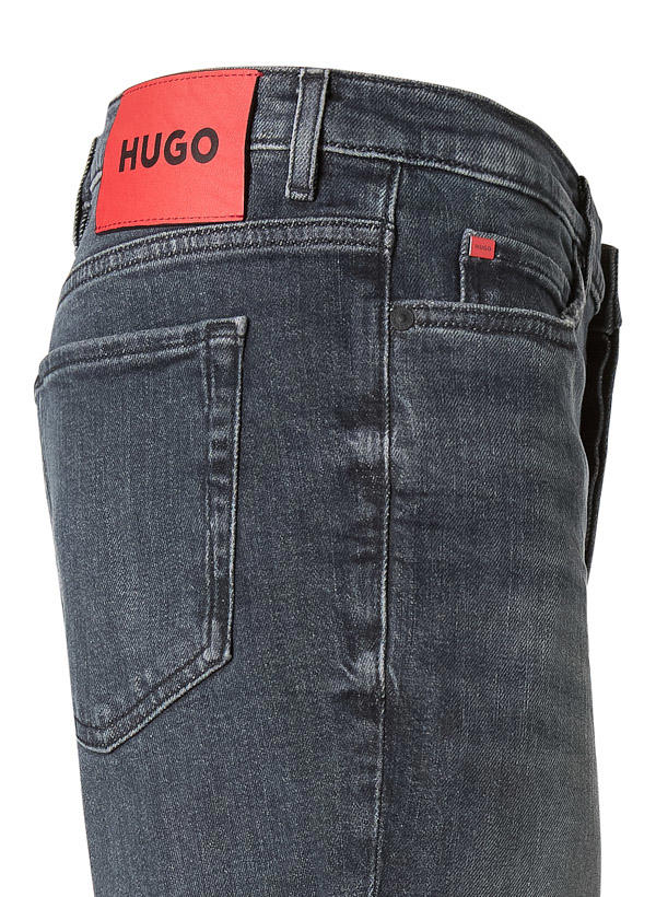 HUGO, Jeans 634, Tapered Fit, Baumwoll-Stretch, dunkelgrau