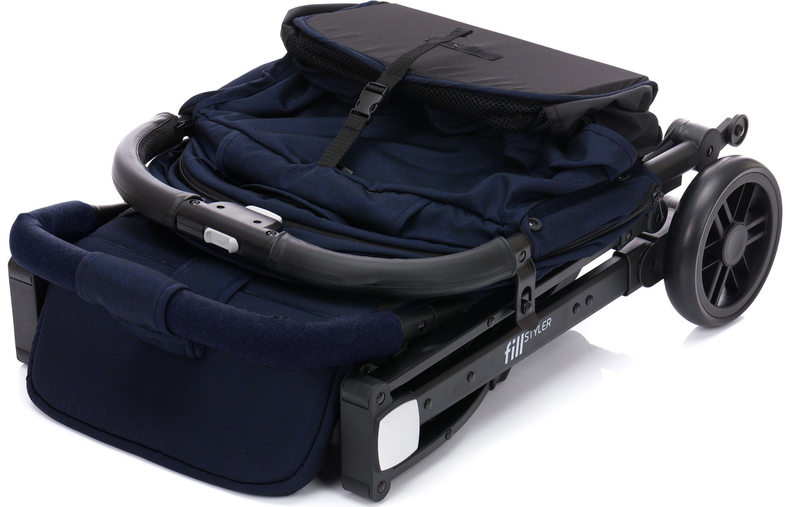 Fillikid Sport-Kinderwagen Styler, blau melange, mit Trolleygriff