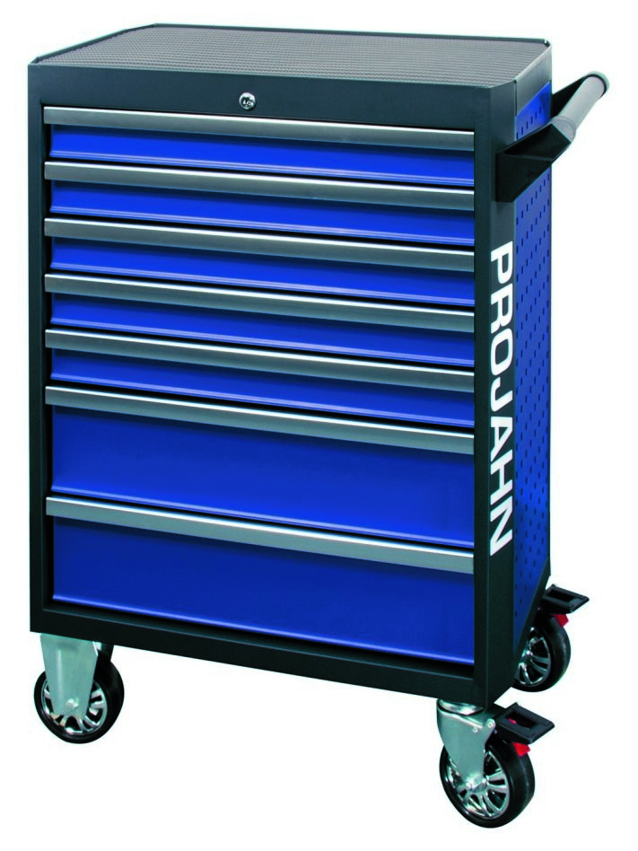 Chariot d'atelier Projahn 5501-591 GALAXY à 7 tiroirs, 229 pièces. Équipement Proficraft bleu/anthracite