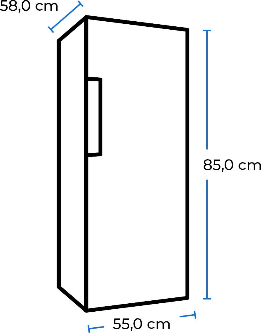 exquisit Vollraumkühlschrank KS16-V-040D, 85 cm hoch, 55 cm breit