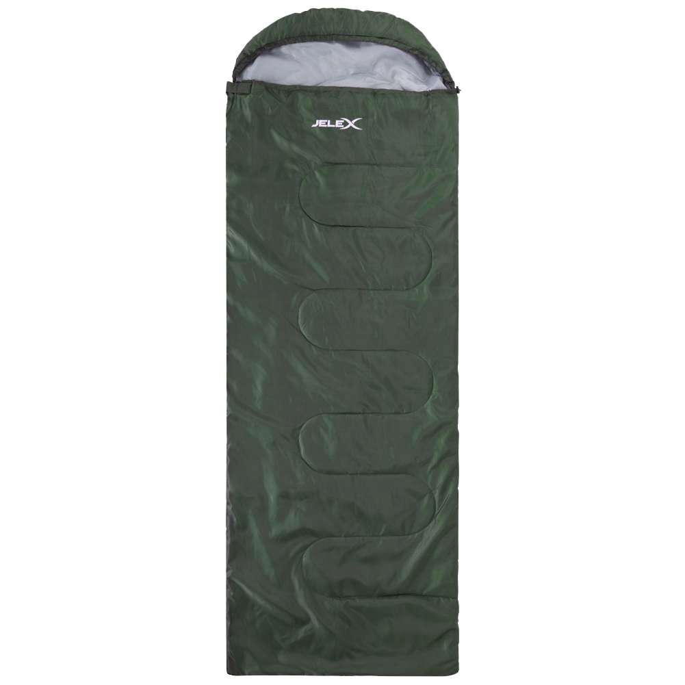 JELEX Outdoor Schlafsack 220 x 75 cm 15 °C grün