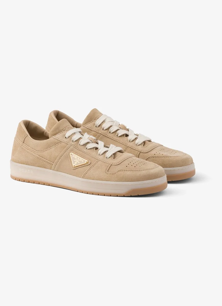 Teniși Prada Downtown Suede cu logo