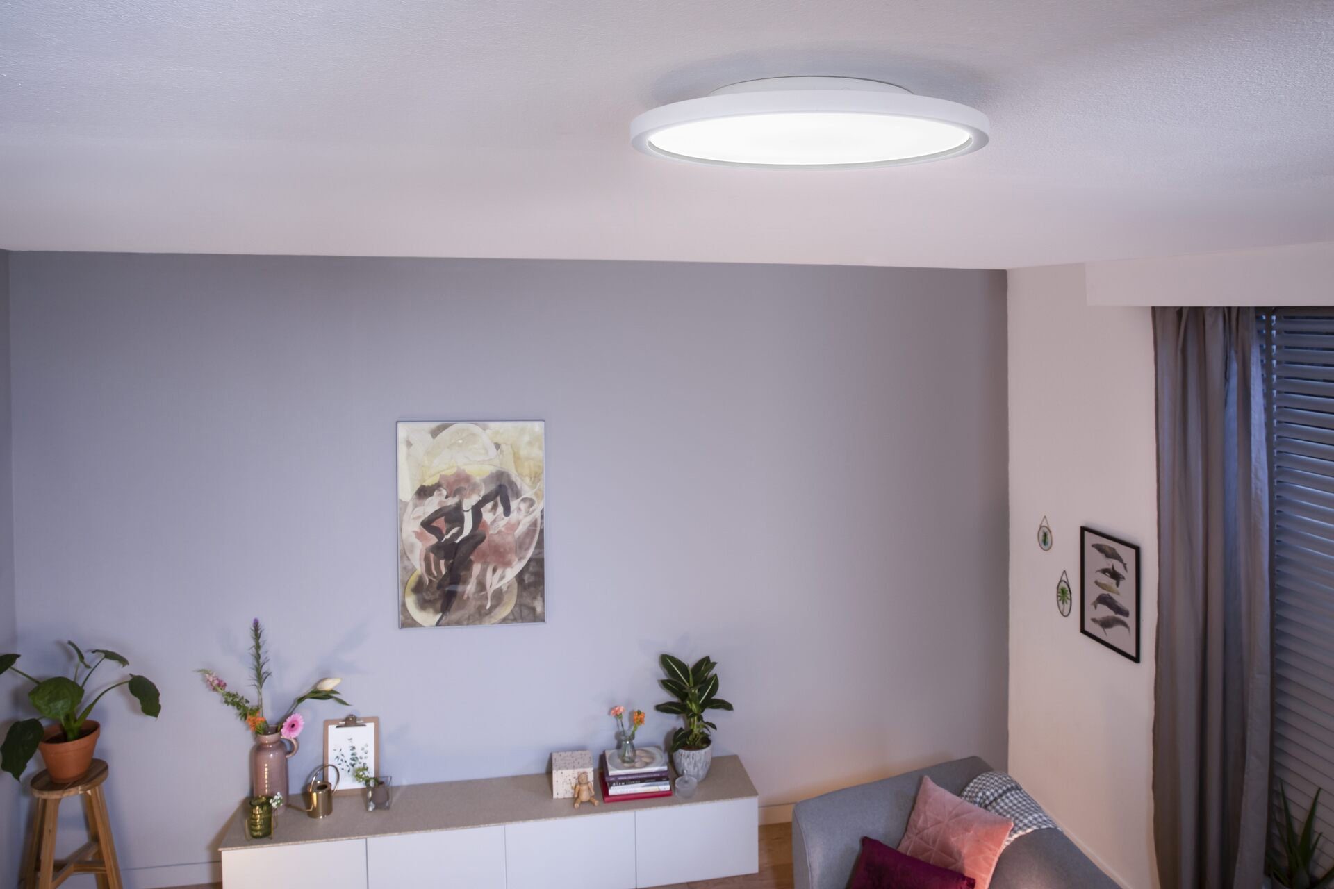 Philips Hue LED Deckenleuchte Aurelle, Dimmfunktion, LED fest integriert, Warmweiß, 39,5x39,5x4,7