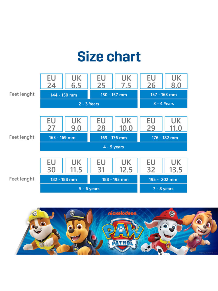 Paw Patrol Hausschuhe mit Paw Patrol Chase und Marshall Motiv, in Regenbogenfarben günstig kaufen