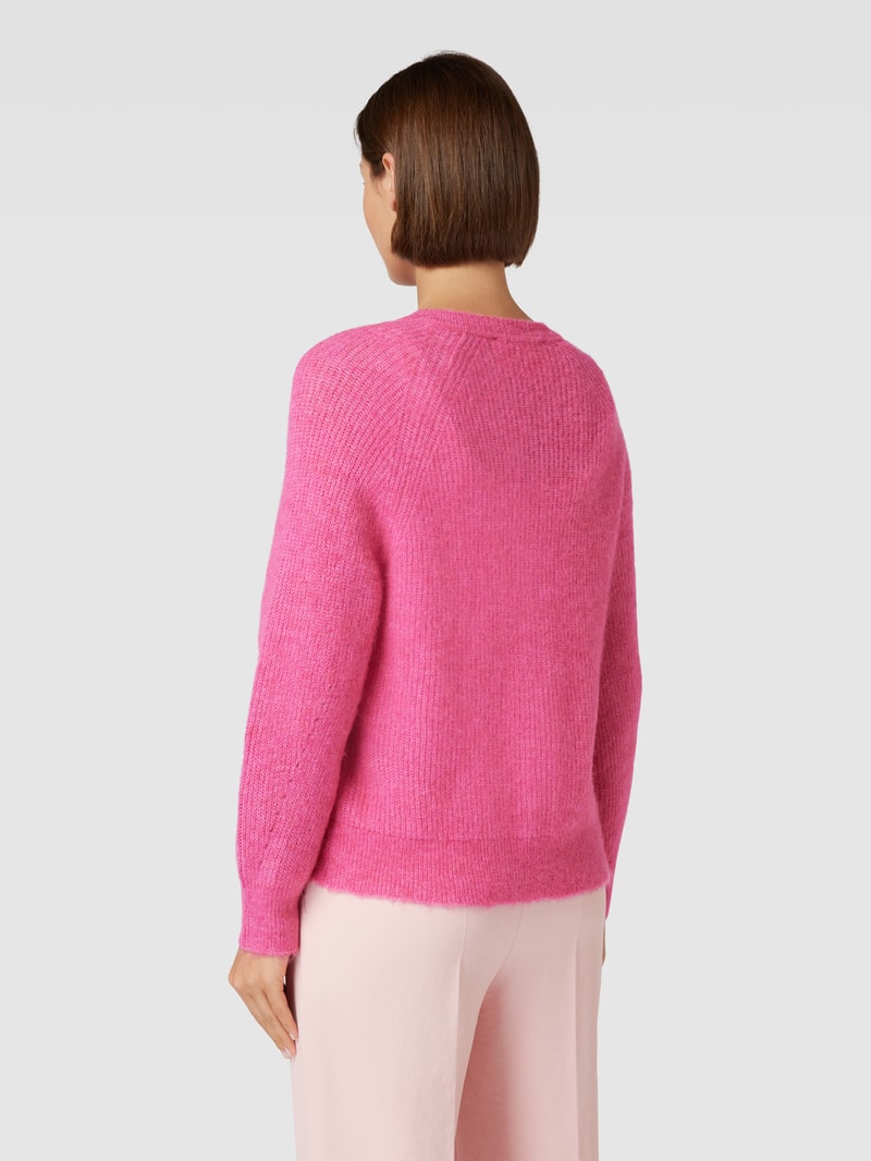 Strickjacke mit Alpaka-Anteil Modell 'LULU' in pink meliert