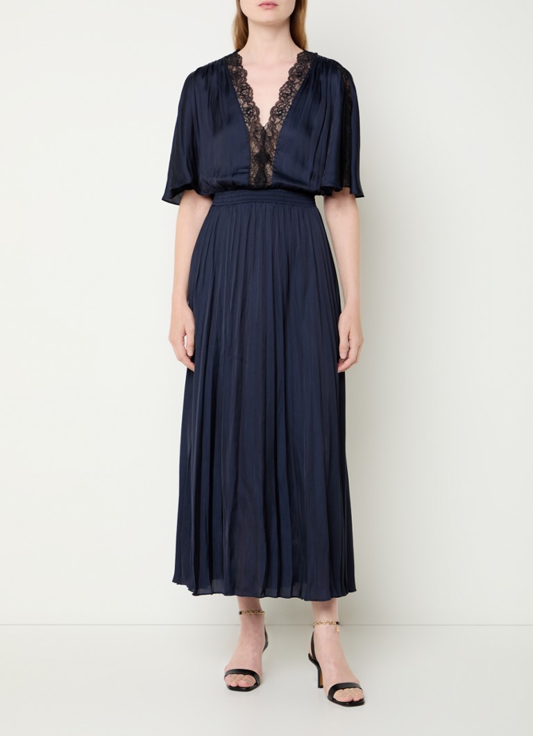 Robe midi Maje avec détails en dentelle