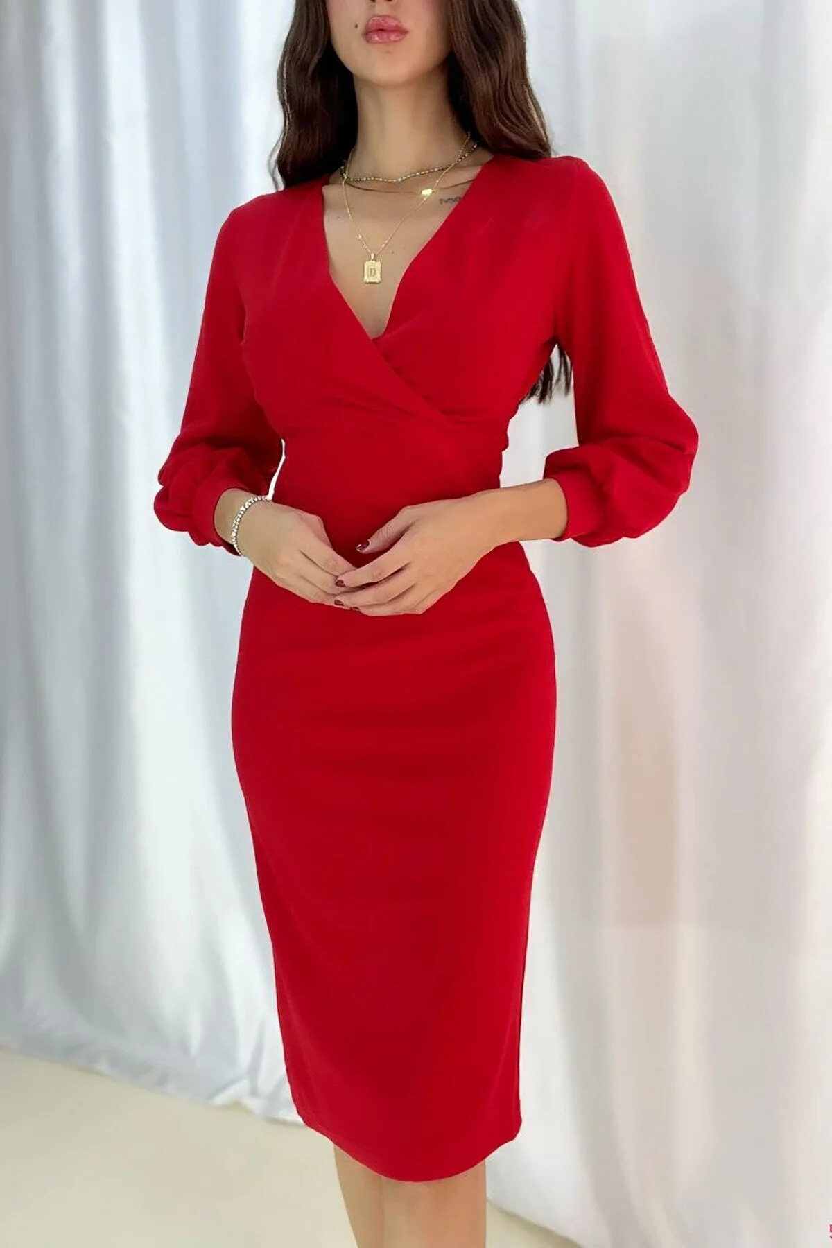 Deafox  Kleid - Rot - A-Linie